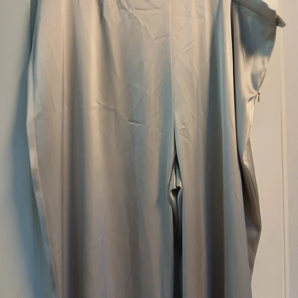 St. John Silver Gray Wide Leg Pants - Picture 3 of 12